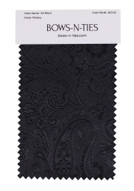 Paisley Fabric Swatch - Jet Black
