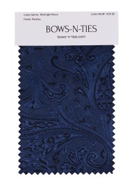 Paisley Fabric Swatch - Midnight Navy