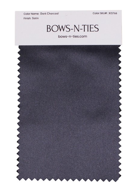 Satin Fabric Swatch - Dark Charcoal
