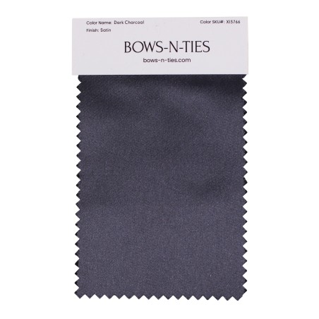 Satin Fabric Swatch - Dark Charcoal