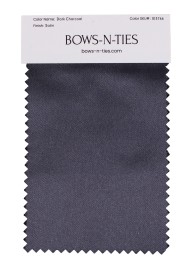 Satin Fabric Swatch - Dark Charcoal