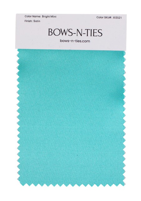 Satin Fabric Swatch - Bright Mint