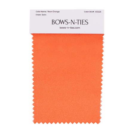 Satin Fabric Swatch - Neon Orange