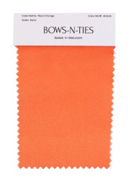 Satin Fabric Swatch - Neon Orange