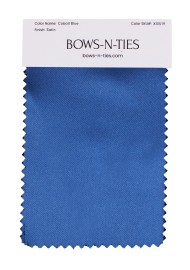 Cobalt Satin Fabric Swatch | Cobalt Blue Fabric Swatch for Men's Wedding Ties and Accessories