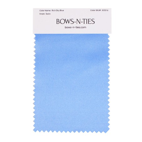 Satin Fabric Swatch - Rich Sky Blue