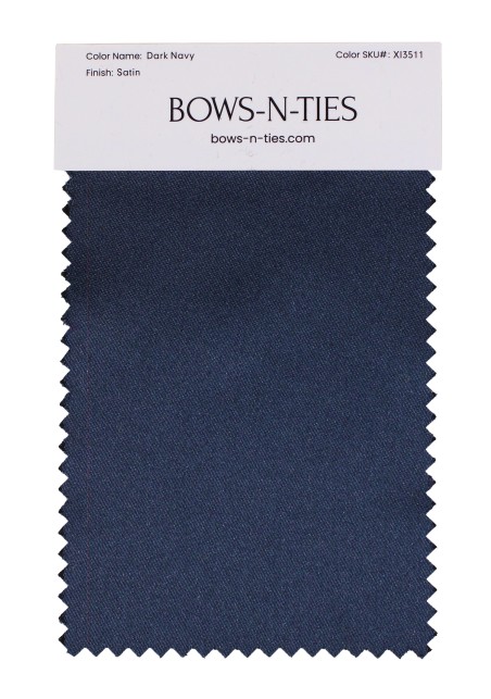 Satin Fabric Swatch - Dark Navy
