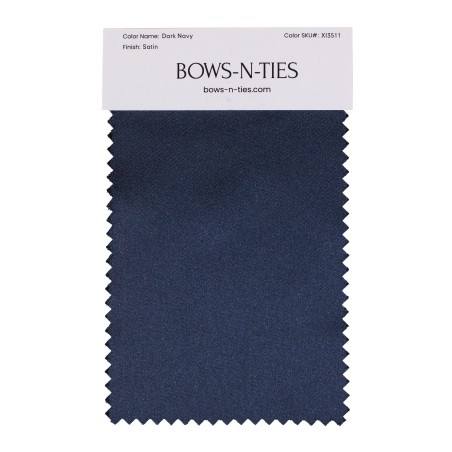 Satin Fabric Swatch - Dark Navy