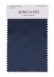 Satin Fabric Swatch - Dark Navy