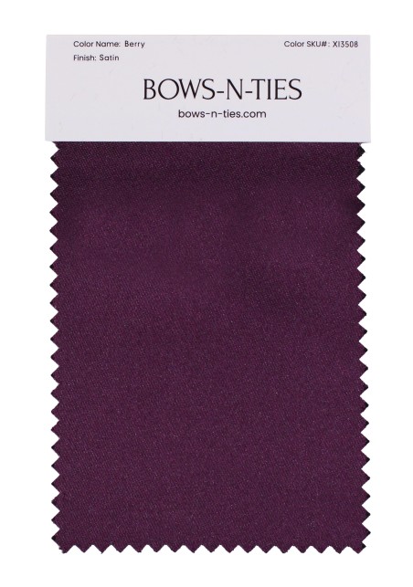 Satin Fabric Swatch - Berry