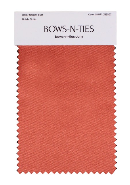 Satin Fabric Swatch - Rust