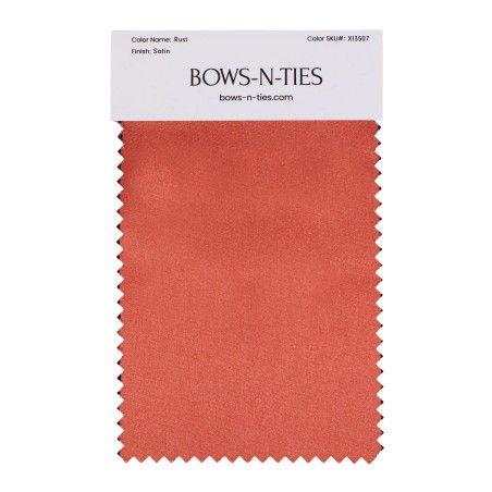 Satin Fabric Swatch - Rust