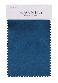 Satin Fabric Swatch - Teal Blue