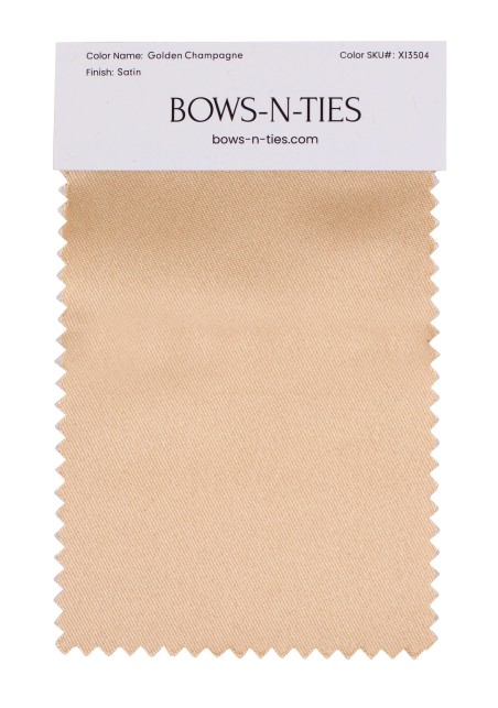 Satin Fabric Swatch - Golden Champagne