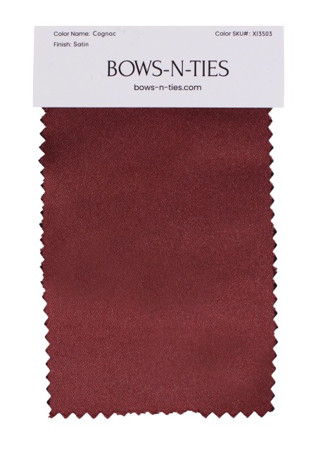 Satin Fabric Swatch - Cognac