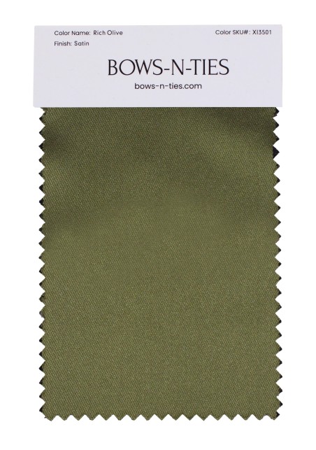 Satin Fabric Swatch - Rich Olive