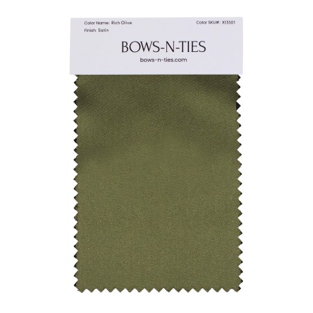 Satin Fabric Swatch - Rich Olive