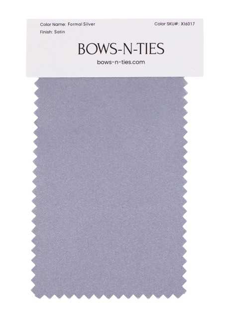 Satin Fabric Swatch - Formal Silver