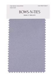Satin Fabric Swatch - Formal Silver