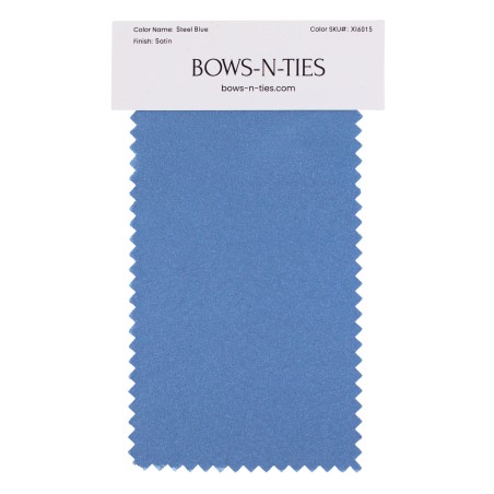 Satin Fabric Swatch - Steel Blue