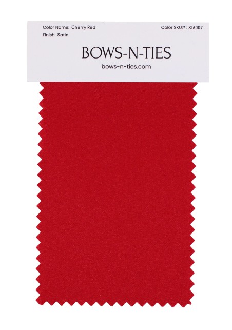 Satin Fabric Swatch - Cherry Red