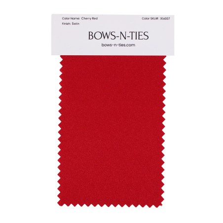 Satin Fabric Swatch - Cherry Red