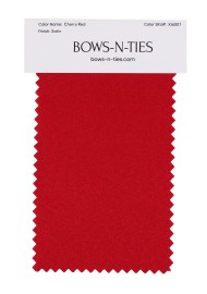 Satin Fabric Swatch - Cherry Red
