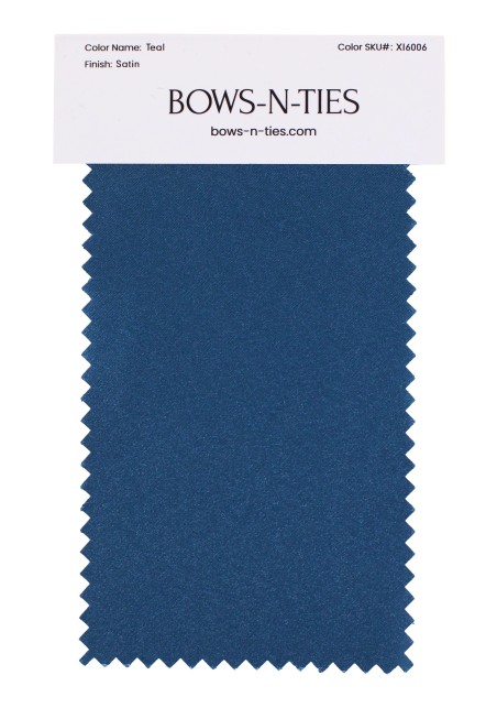 Satin Fabric Swatch - Teal