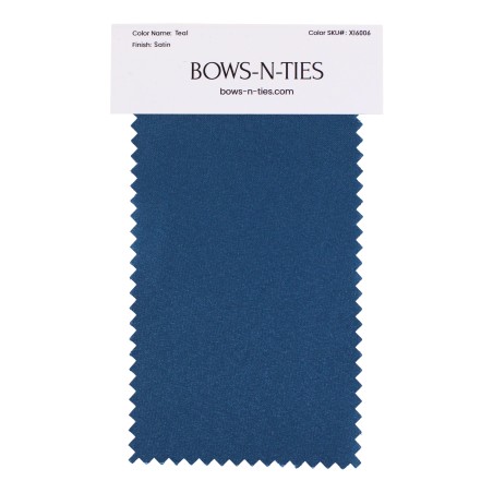 Satin Fabric Swatch - Teal