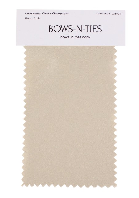 Satin Fabric Swatch - Classic Champagne