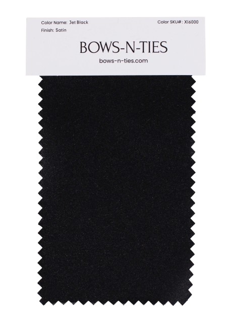 Satin Fabric Swatch - Jet Black