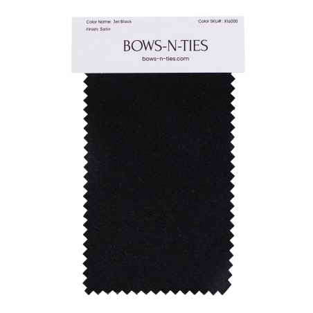Satin Fabric Swatch - Jet Black