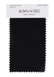 Satin Fabric Swatch - Jet Black