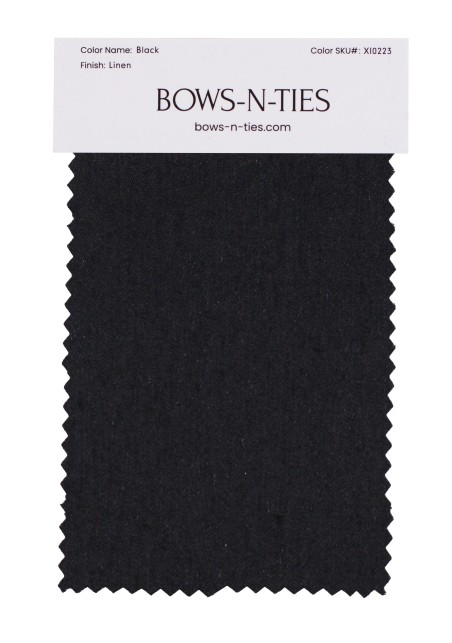Linen Texture Fabric Swatch - Black