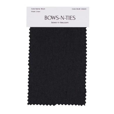 Linen Texture Fabric Swatch - Black