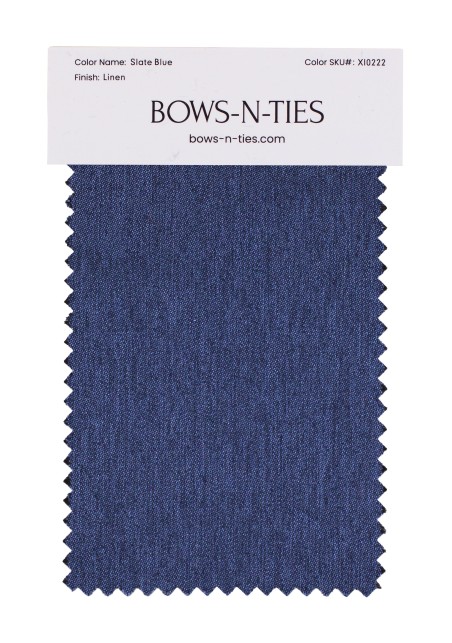 Linen Texture Fabric Swatch - Slate Blue
