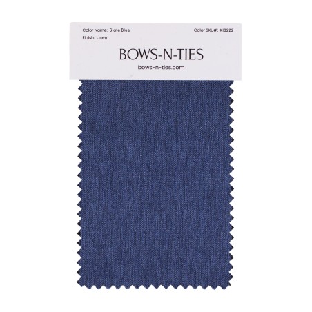 Linen Texture Fabric Swatch - Slate Blue
