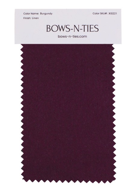 Linen Texture Fabric Swatch - Burgundy
