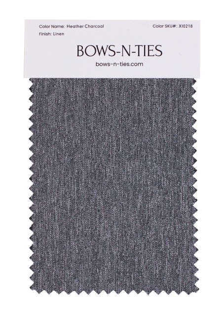 Linen Texture Fabric Swatch - Heather Charcoal