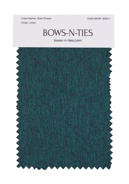 Linen Texture Fabric Swatch - Gem Green