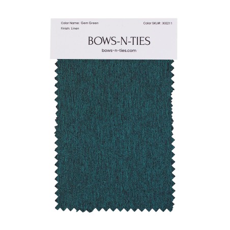 Linen Texture Fabric Swatch - Gem Green