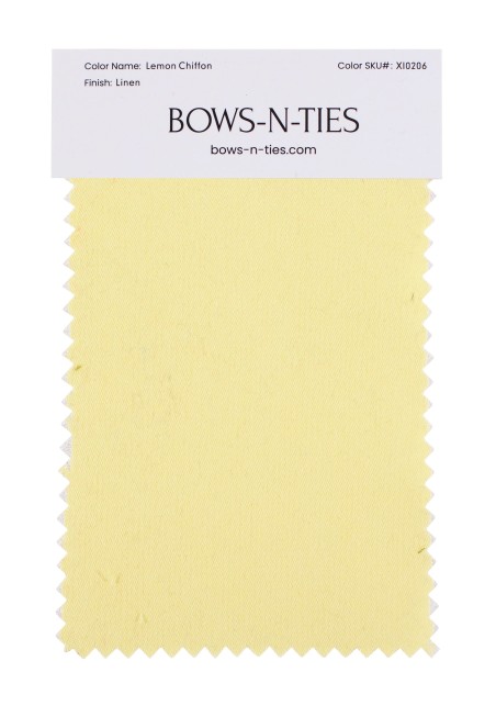 Linen Texture Fabric Swatch - Lemon Chiffon