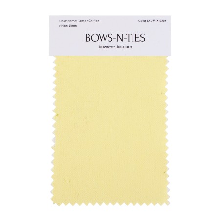 Linen Texture Fabric Swatch - Lemon Chiffon