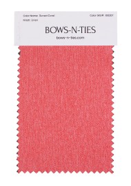 Linen Texture Fabric Swatch - Sunset Coral