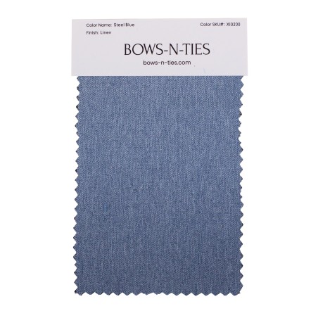 Linen Texture Fabric Swatch - Steel Blue