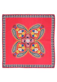 Bright Red Persian Paisley Scarf