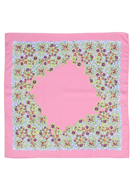 Fields of Flowers Print Scarf in Pink