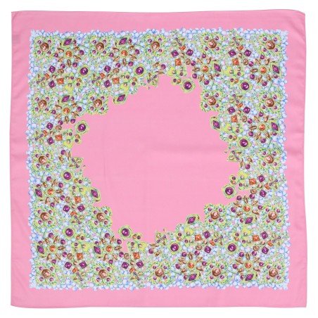 Fields of Flowers Print Scarf in Pink
