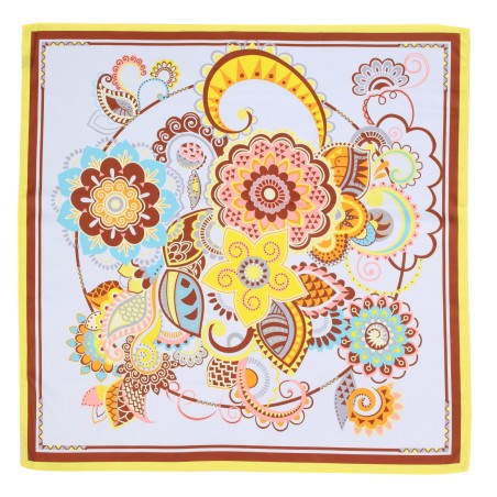 Yellow Floral Summer Scarf