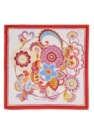 Red, Cream, and Yellow Floral Summer Scarf